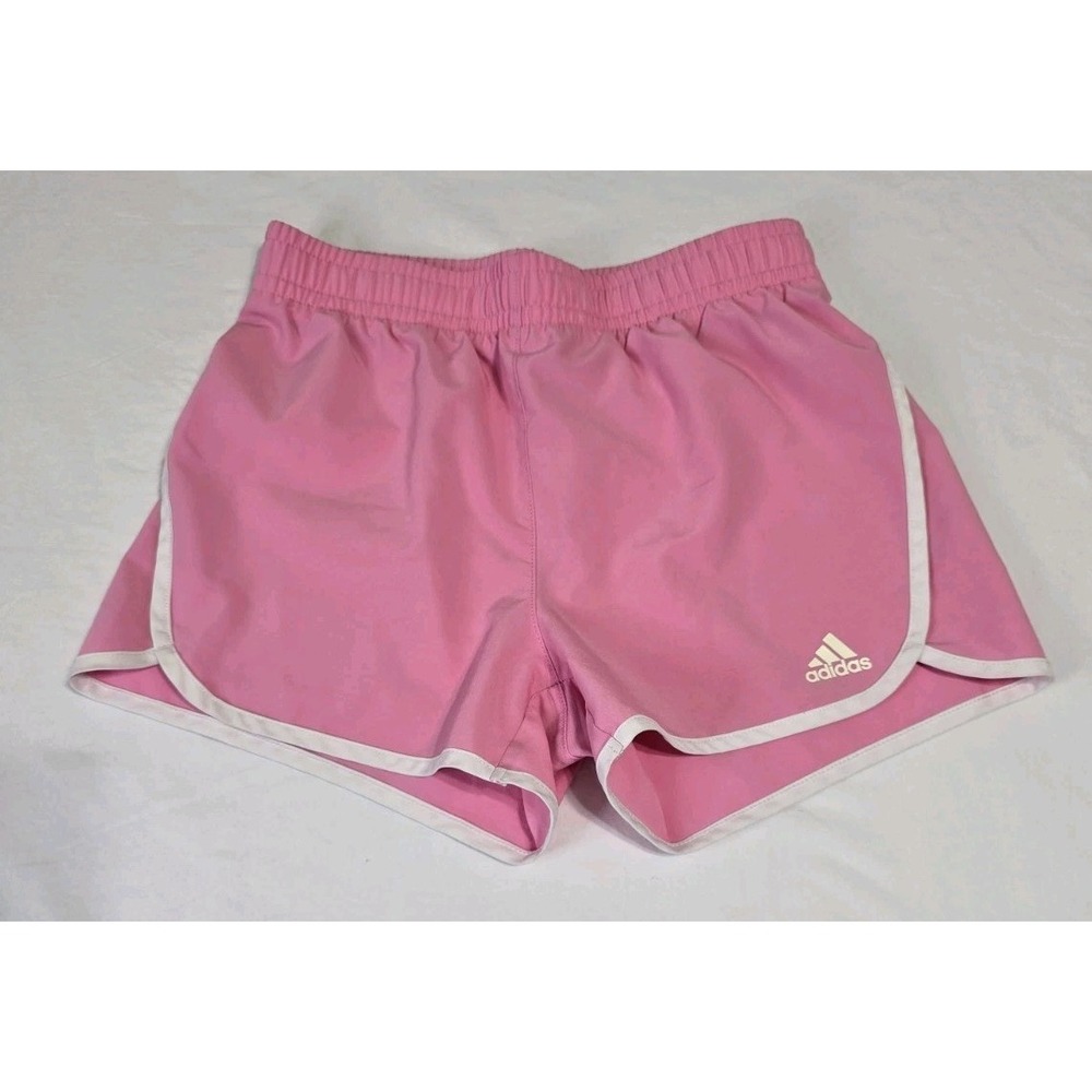 Adidas Girl's Large (14)‎ Shorts Pink/White